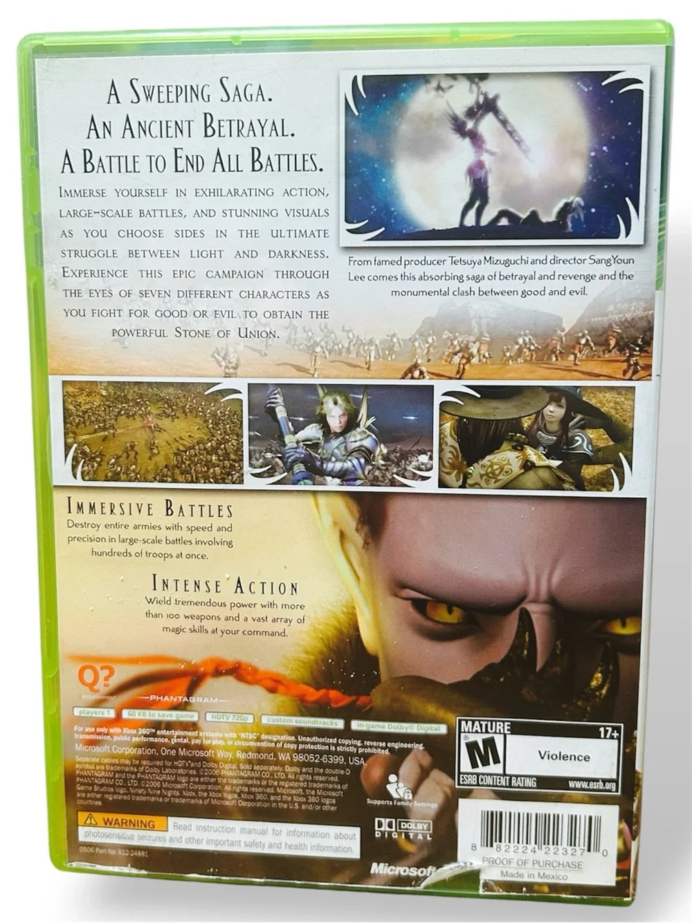 N3 Ninety-Nine Nights Xbox 360 Complete CIB Tested Working Original Manual